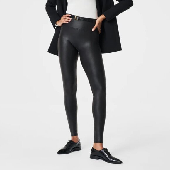 Spanx Faux Leather Leggings (Style No. 2437) - Size Small Petite - Picture 1 of 12